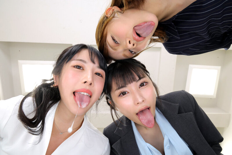 【VR】【8K】無尽蔵性欲のシゴデキ女上司しかいない会社で性処理肉ディルド課に配属されたボク 小野坂ゆいか・胡桃さくら・凰華りん サンプル画像16