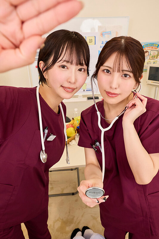 【VR】「私たちが優しく犯してあげる♪」セックス欲の強すぎる先輩2人からとことん性処理道具にされる夜勤明けの欲求解消会 倉木しおり 那賀崎ゆきね サンプル画像12